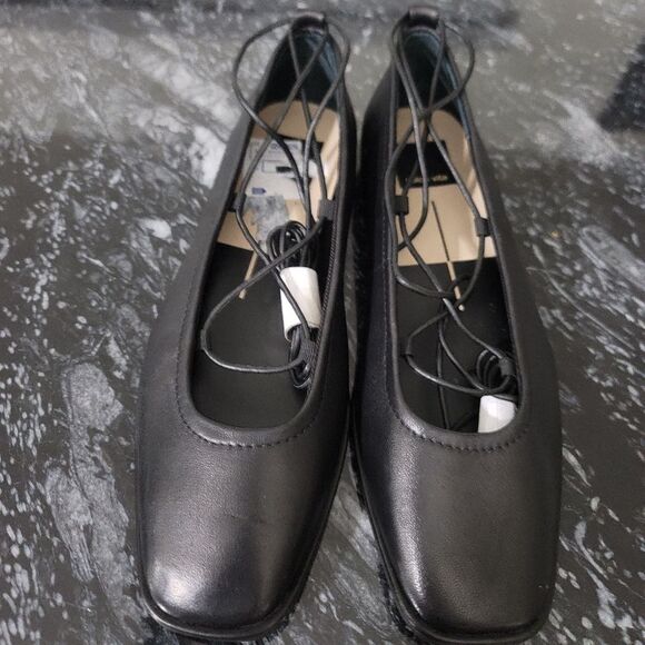 BRAND NEW DOLCE VITA RYDER  LEATHERC LACE UP BALLET FLATS - Picture 3 of 16